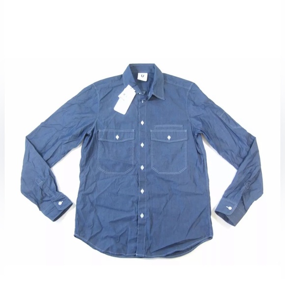 U CLOTHING Other - U CLOTHING Dark Blue Utility Buttom Down Shirt